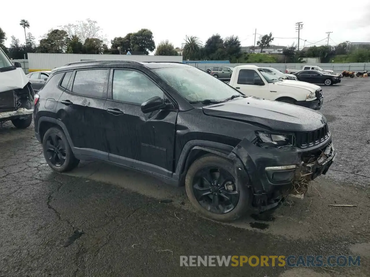 4 fotografías del automóvil dañado 3C4NJDBB8MT591566 JEEP COMPASS 2021