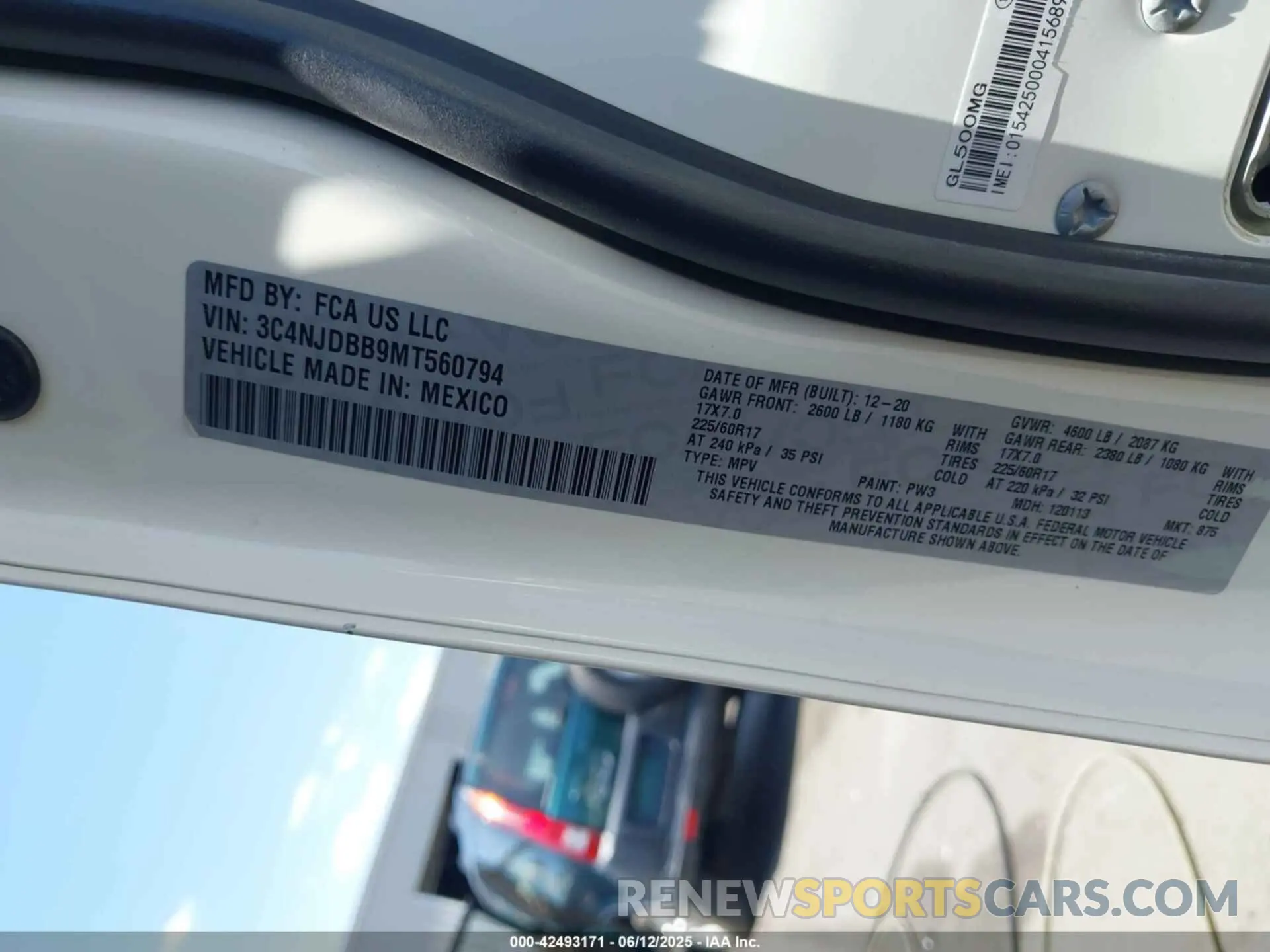 9 fotografías del automóvil dañado 3C4NJDBB9MT560794 JEEP COMPASS 2021