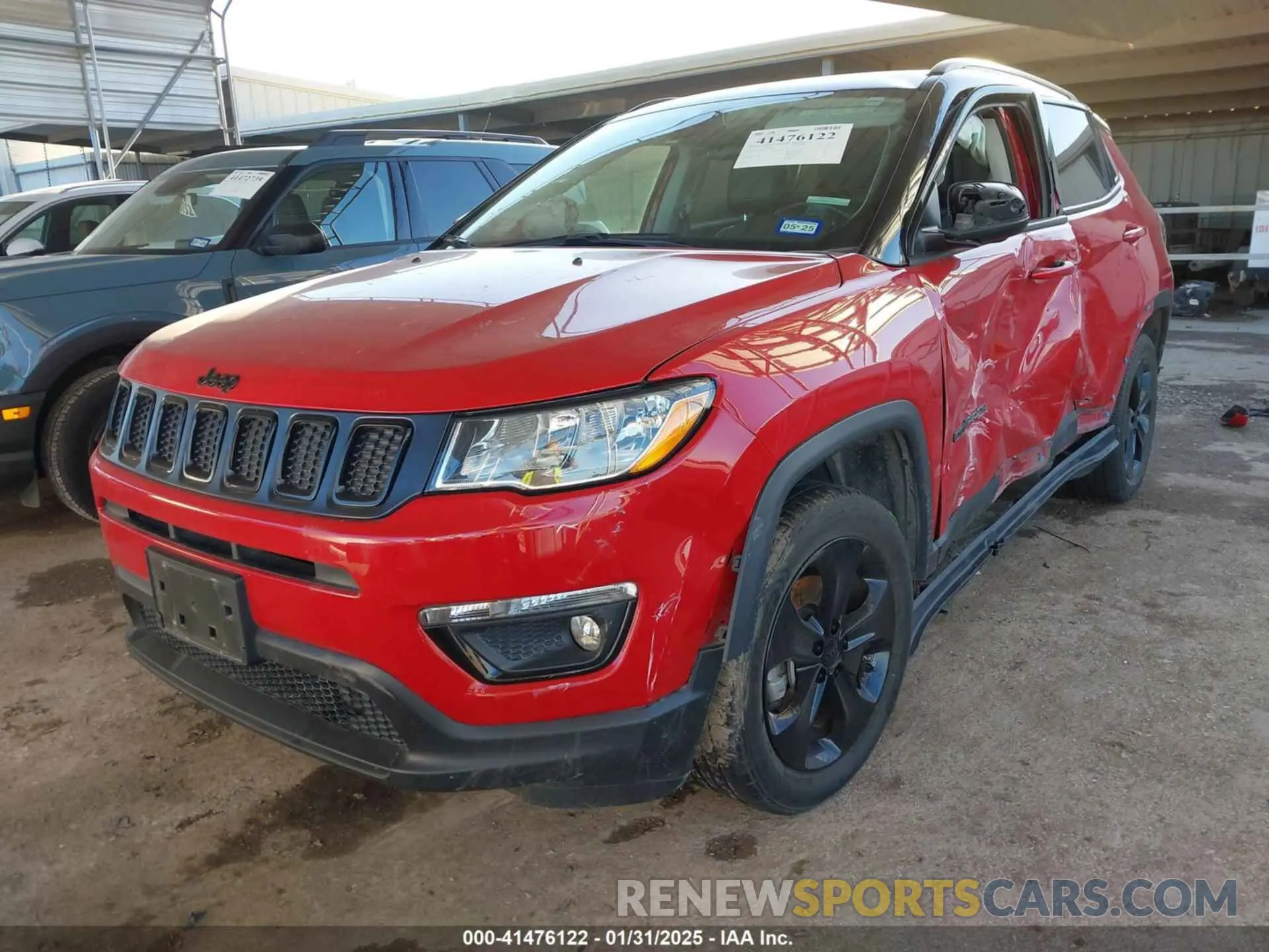2 fotografías del automóvil dañado 3C4NJDBB9MT595254 JEEP COMPASS 2021