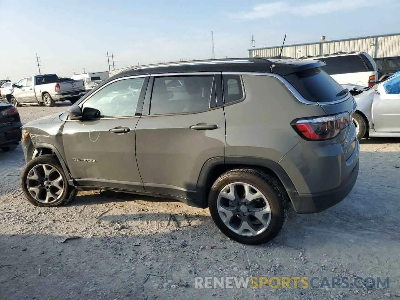 2 fotografías del automóvil dañado 3C4NJDCB3MT553970 JEEP COMPASS 2021