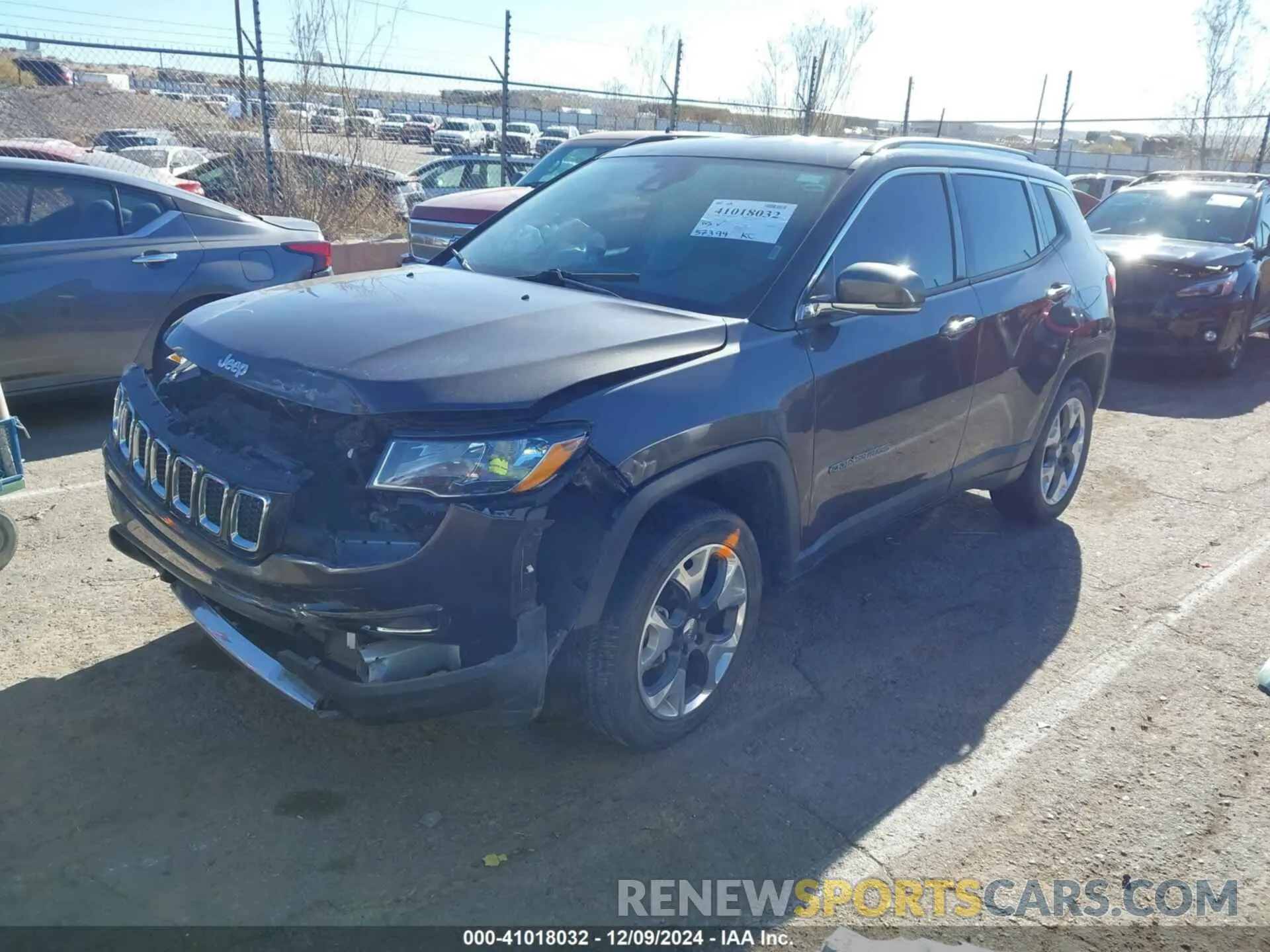 2 fotografías del automóvil dañado 3C4NJDCB3MT578755 JEEP COMPASS 2021
