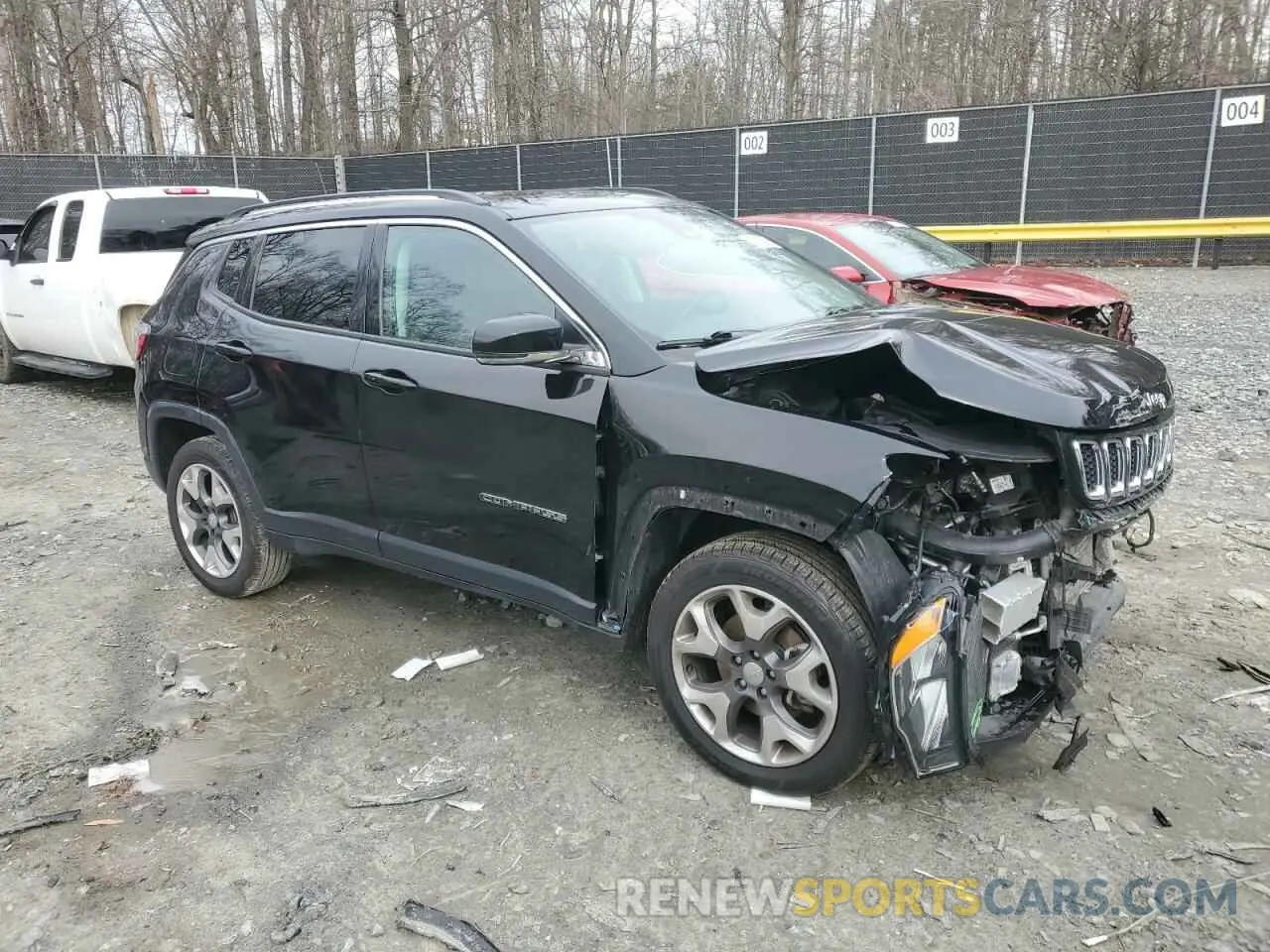 4 fotografías del automóvil dañado 3C4NJDCB3MT593322 JEEP COMPASS 2021