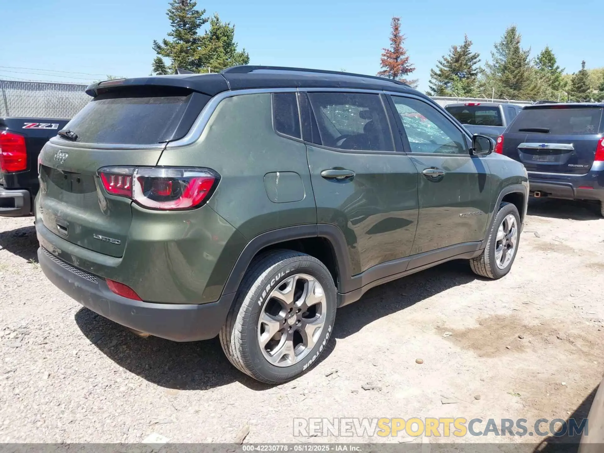 4 fotografías del automóvil dañado 3C4NJDCB4MT599954 JEEP COMPASS 2021