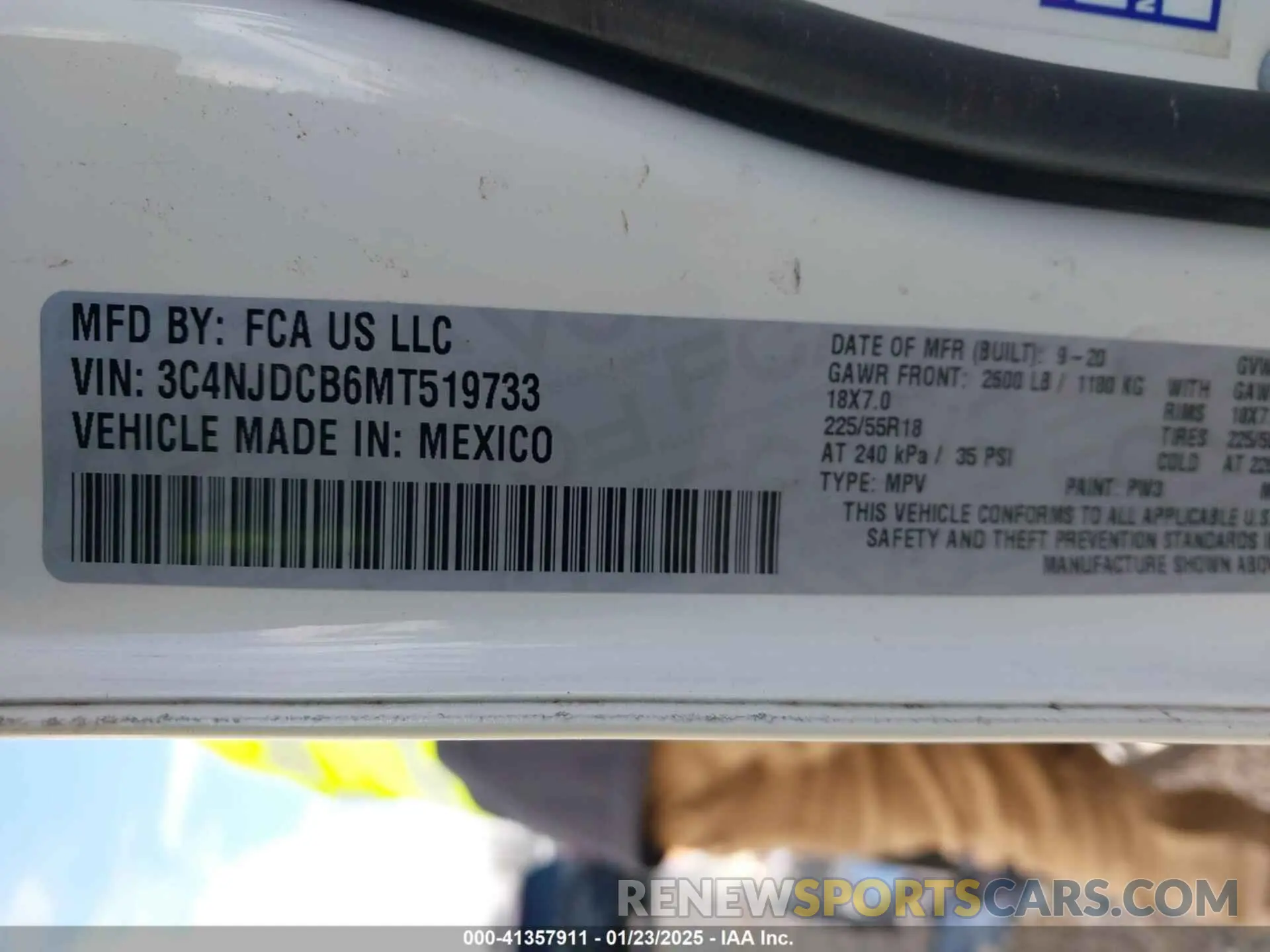9 fotografías del automóvil dañado 3C4NJDCB6MT519733 JEEP COMPASS 2021