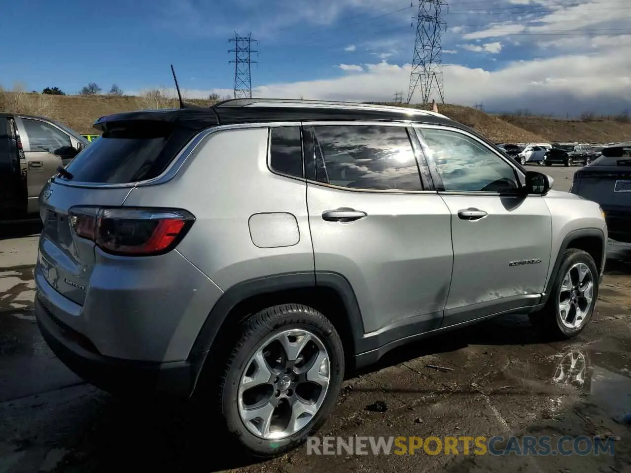 3 fotografías del automóvil dañado 3C4NJDCB6MT599633 JEEP COMPASS 2021