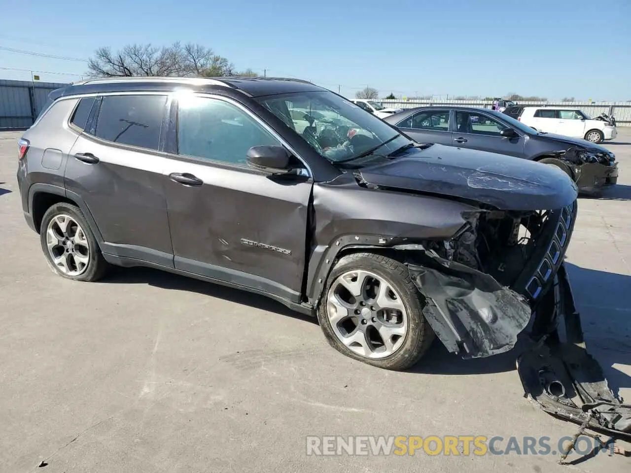 4 fotografías del automóvil dañado 3C4NJDCB6MT604376 JEEP COMPASS 2021
