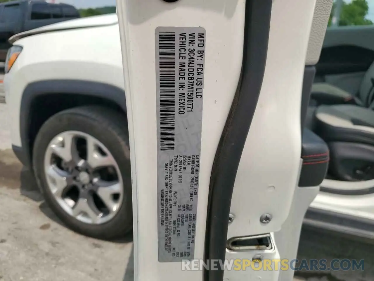 14 fotografías del automóvil dañado 3C4NJDCB7MT500771 JEEP COMPASS 2021