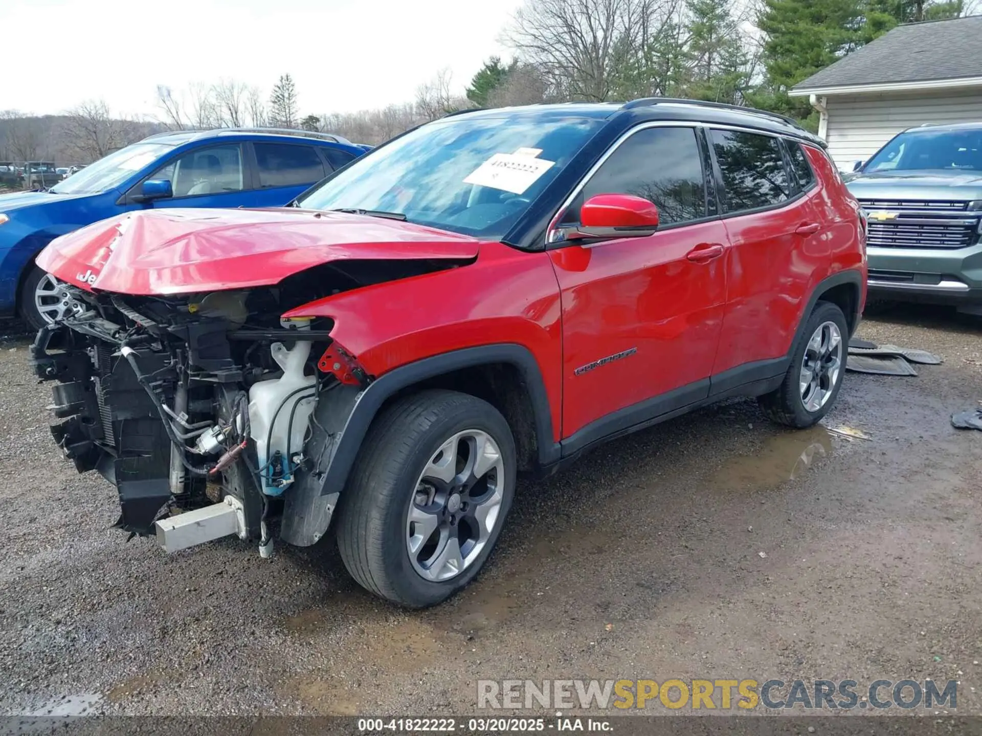 2 fotografías del automóvil dañado 3C4NJDCB7MT504335 JEEP COMPASS 2021