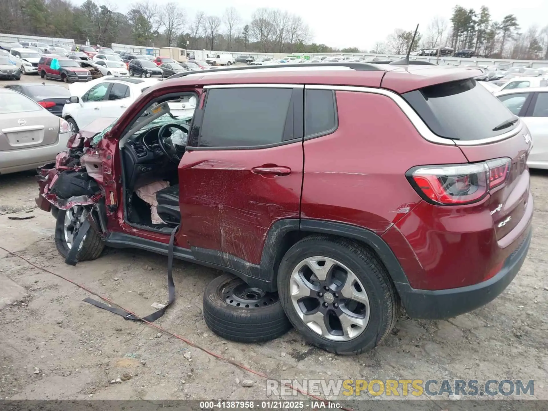 3 fotografías del automóvil dañado 3C4NJDCB8MT572661 JEEP COMPASS 2021