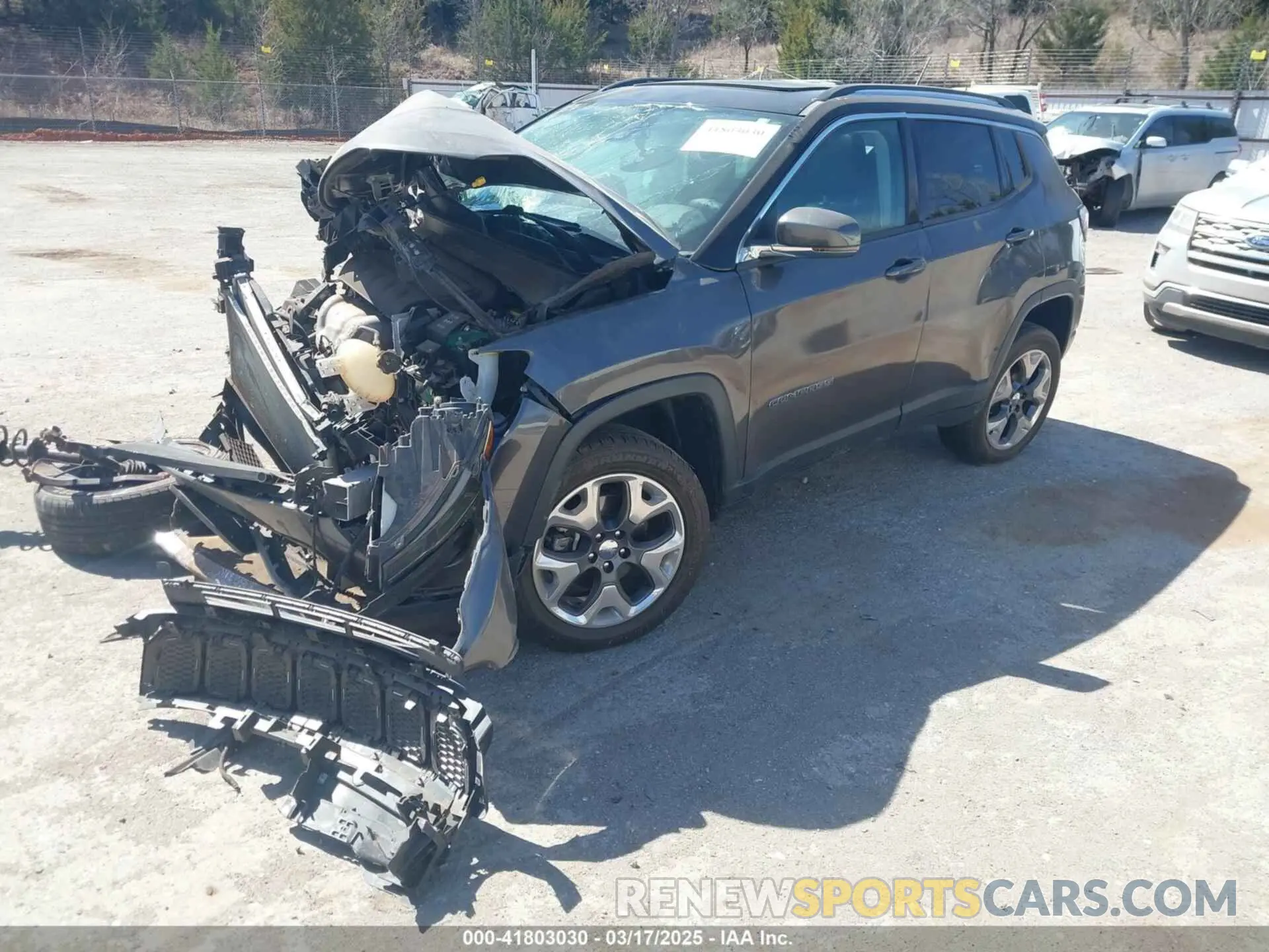 2 fotografías del automóvil dañado 3C4NJDCB8MT601544 JEEP COMPASS 2021