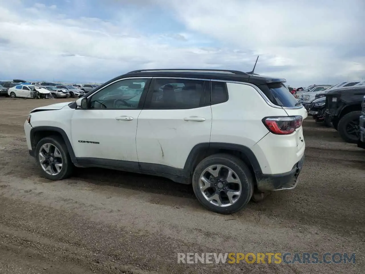 2 fotografías del automóvil dañado 3C4NJDCBXMT506130 JEEP COMPASS 2021