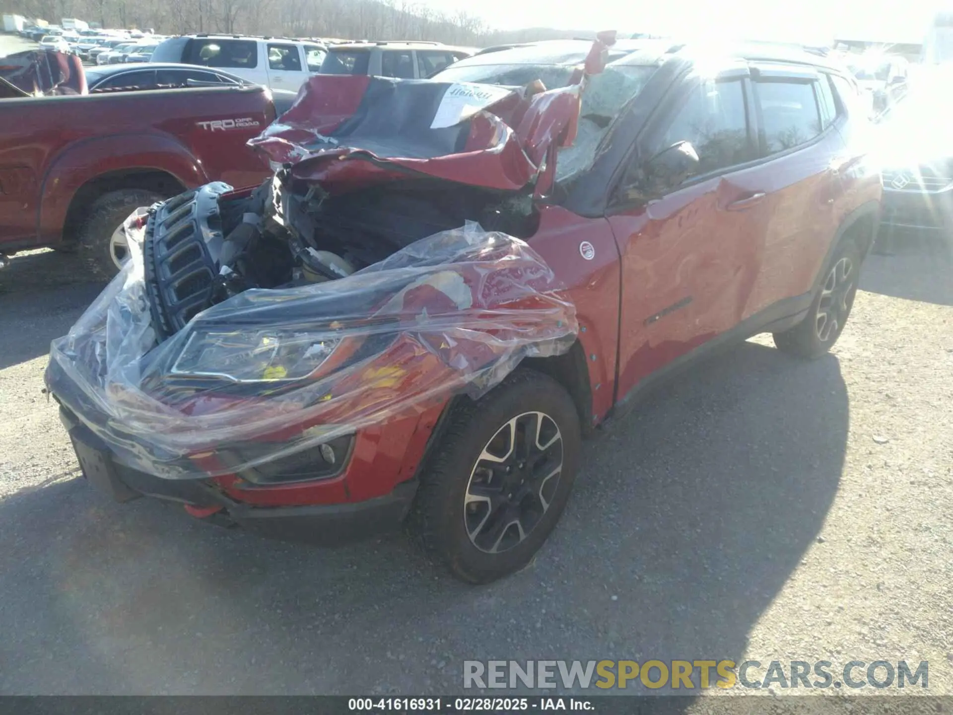 2 fotografías del automóvil dañado 3C4NJDDB1MT547924 JEEP COMPASS 2021
