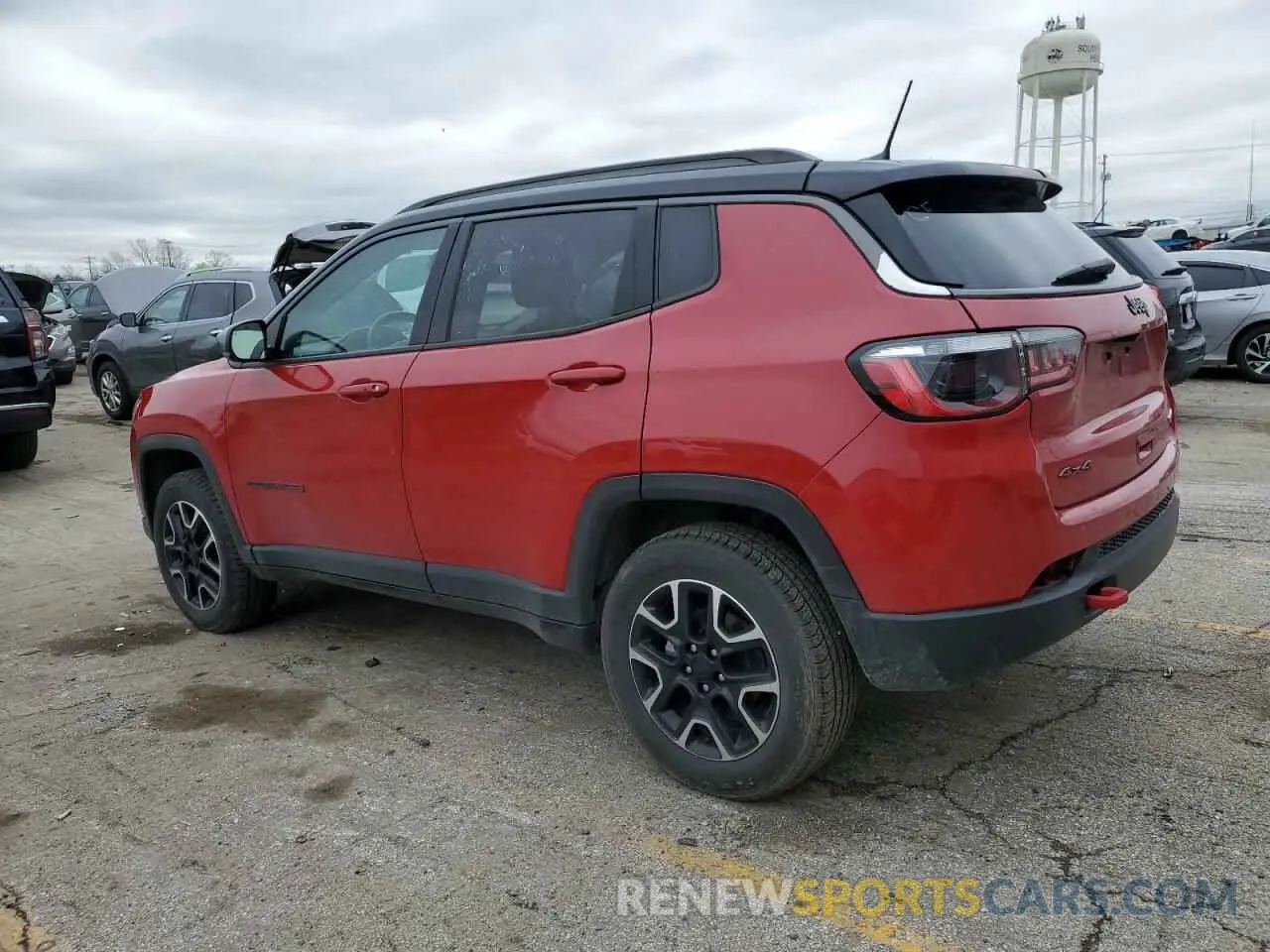 2 fotografías del automóvil dañado 3C4NJDDB4MT564801 JEEP COMPASS 2021
