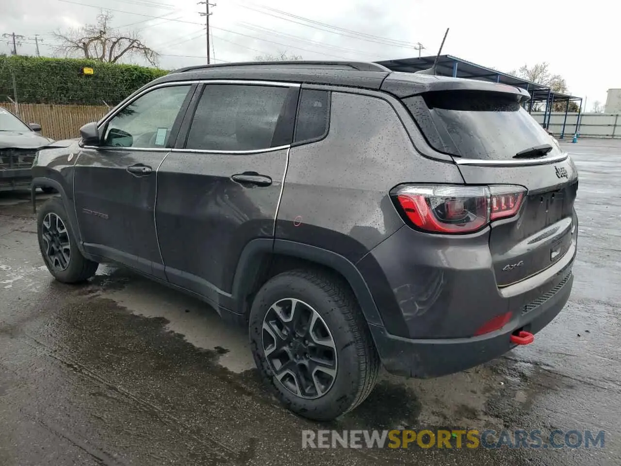 2 fotografías del automóvil dañado 3C4NJDDB7MT600738 JEEP COMPASS 2021