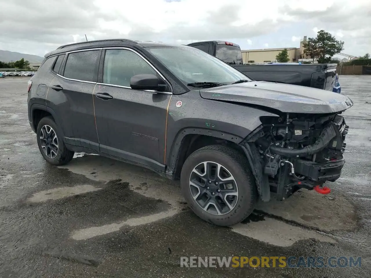 4 fotografías del automóvil dañado 3C4NJDDB7MT600738 JEEP COMPASS 2021