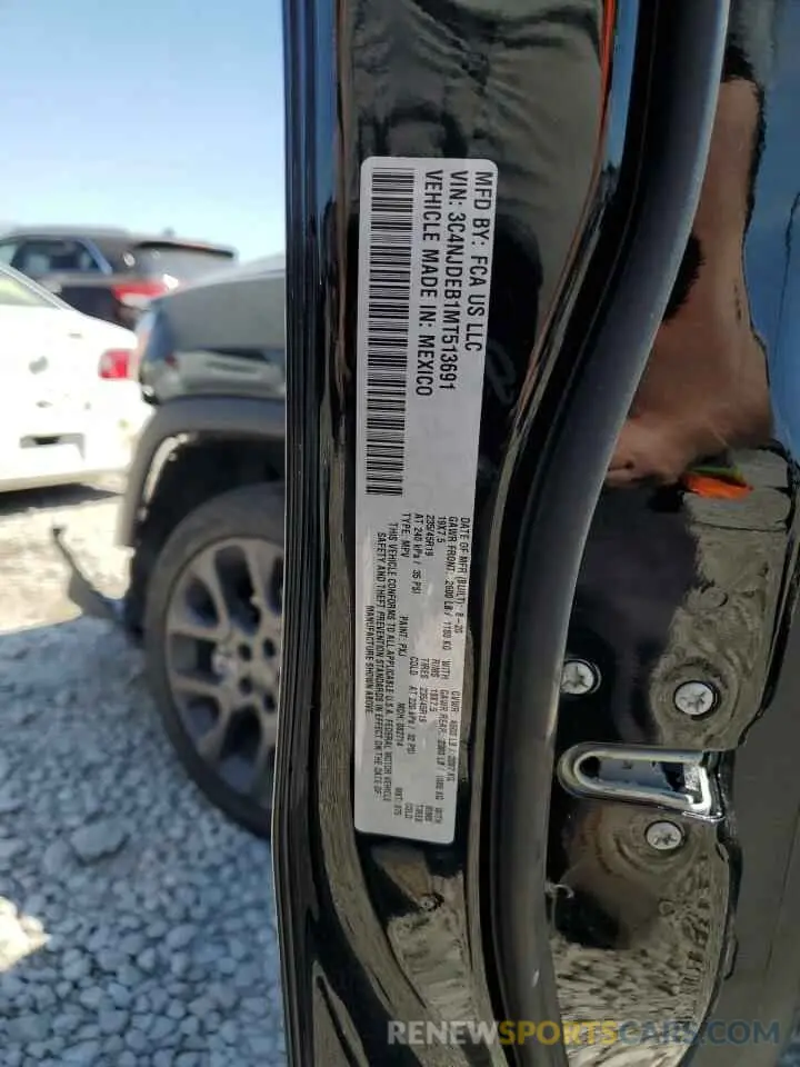 14 fotografías del automóvil dañado 3C4NJDEB1MT513691 JEEP COMPASS 2021