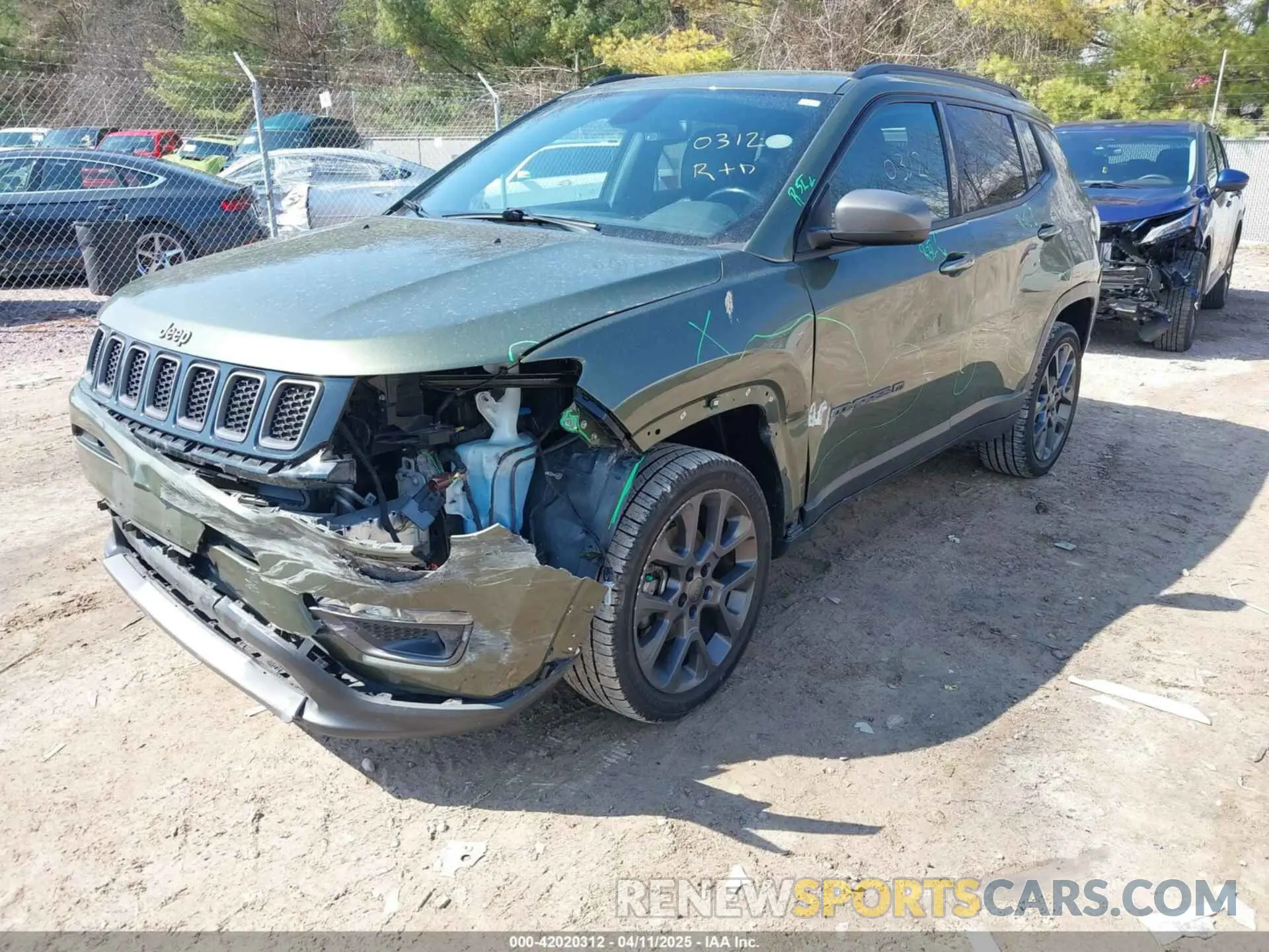 2 fotografías del automóvil dañado 3C4NJDEB2MT560454 JEEP COMPASS 2021
