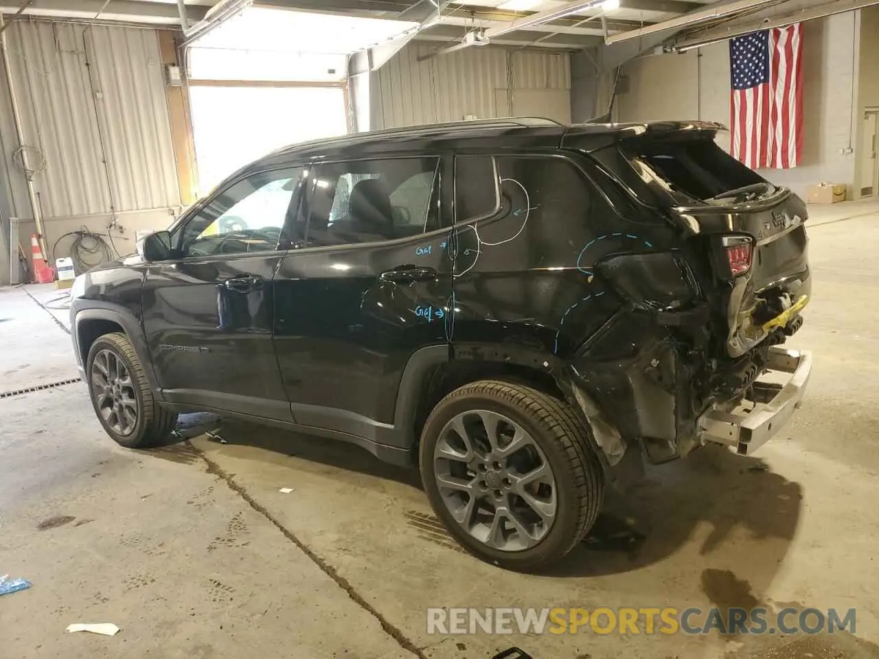 2 fotografías del automóvil dañado 3C4NJDEB3MT535708 JEEP COMPASS 2021