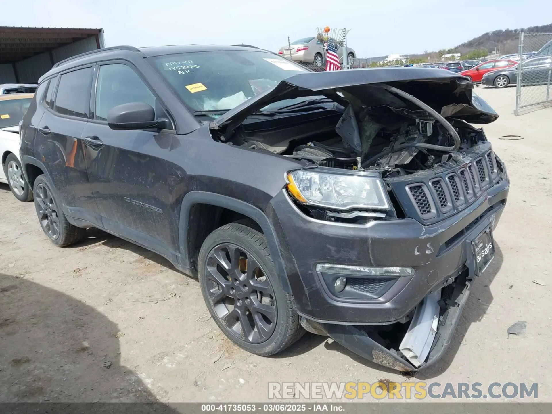 1 fotografías del automóvil dañado 3C4NJDEB7MT595359 JEEP COMPASS 2021