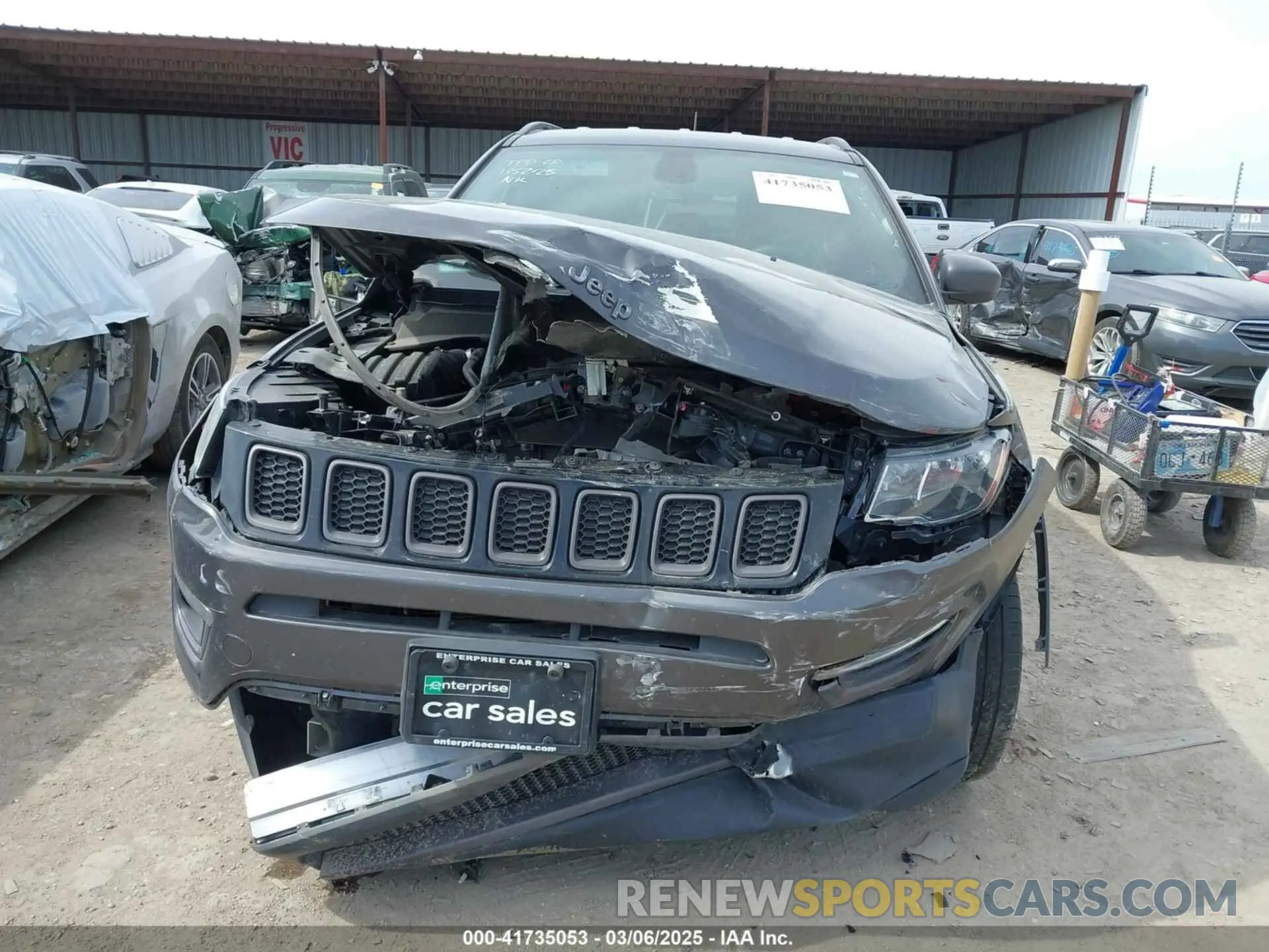 12 fotografías del automóvil dañado 3C4NJDEB7MT595359 JEEP COMPASS 2021