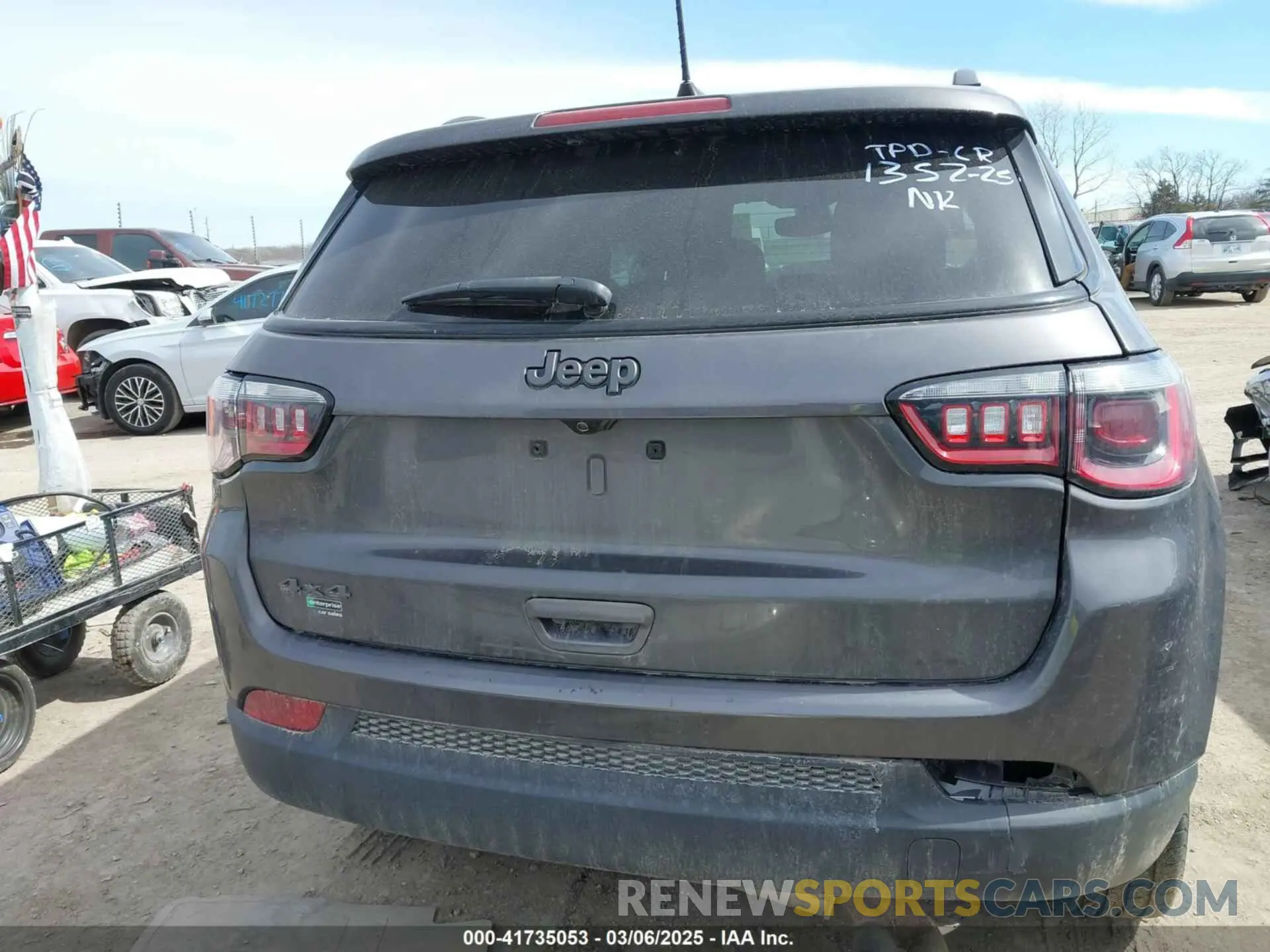 16 fotografías del automóvil dañado 3C4NJDEB7MT595359 JEEP COMPASS 2021