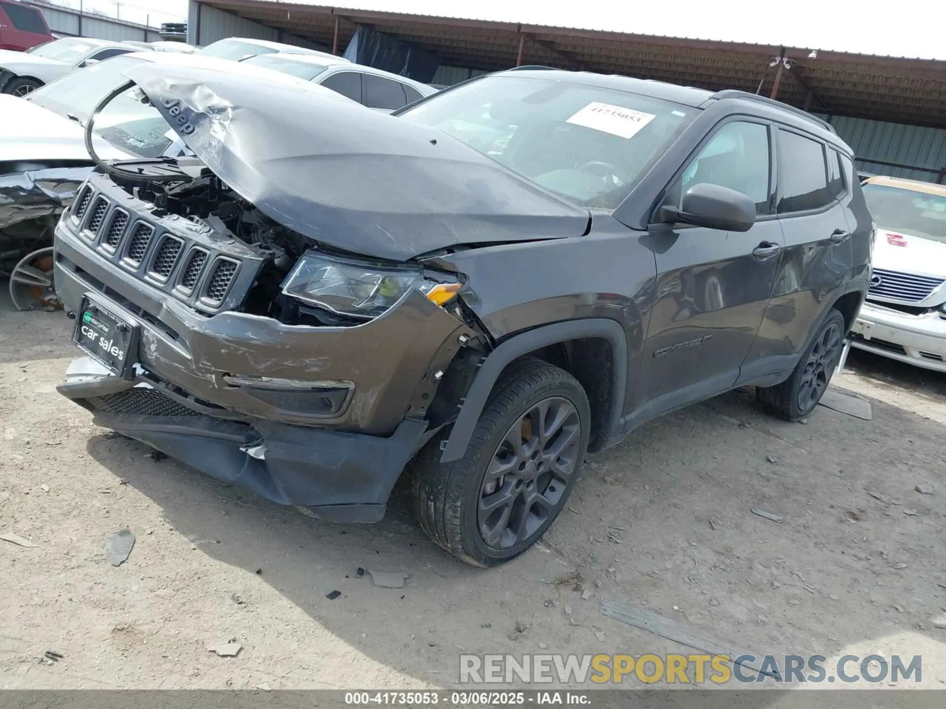 2 fotografías del automóvil dañado 3C4NJDEB7MT595359 JEEP COMPASS 2021