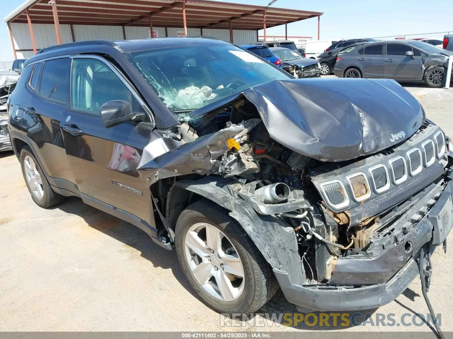 1 fotografías del automóvil dañado 3C4NJCBB5NT106599 JEEP COMPASS 2022