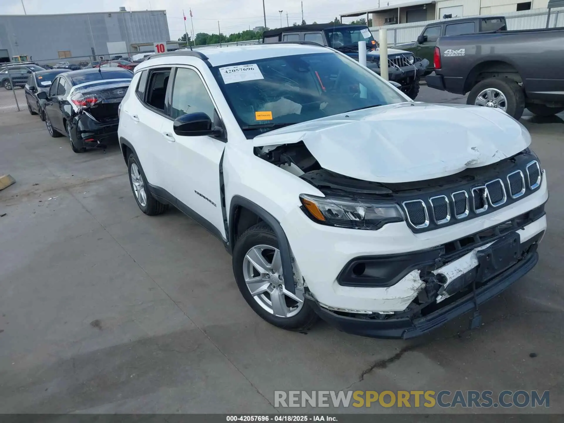 1 fotografías del automóvil dañado 3C4NJCBB6NT217940 JEEP COMPASS 2022