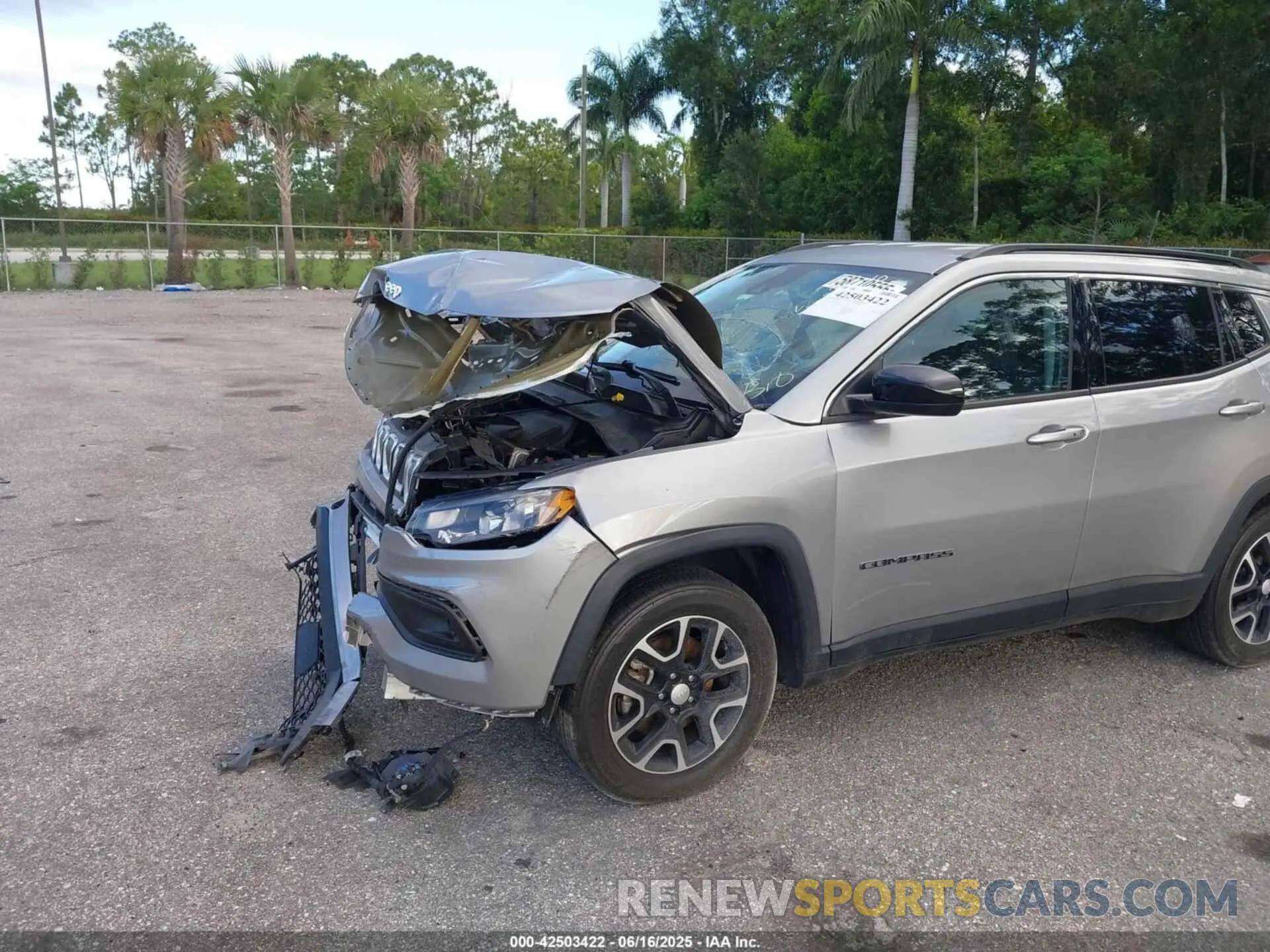 6 fotografías del automóvil dañado 3C4NJCBB8NT138706 JEEP COMPASS 2022