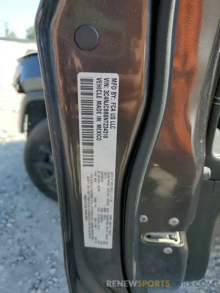 14 fotografías del automóvil dañado 3C4NJCBB8NT234318 JEEP COMPASS 2022