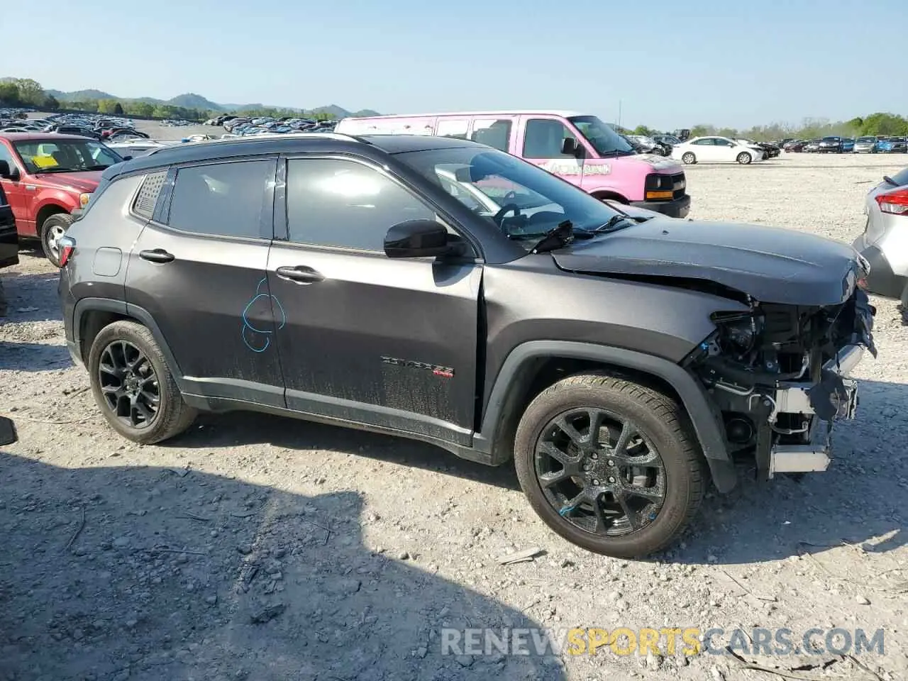 4 fotografías del automóvil dañado 3C4NJCBB8NT234318 JEEP COMPASS 2022