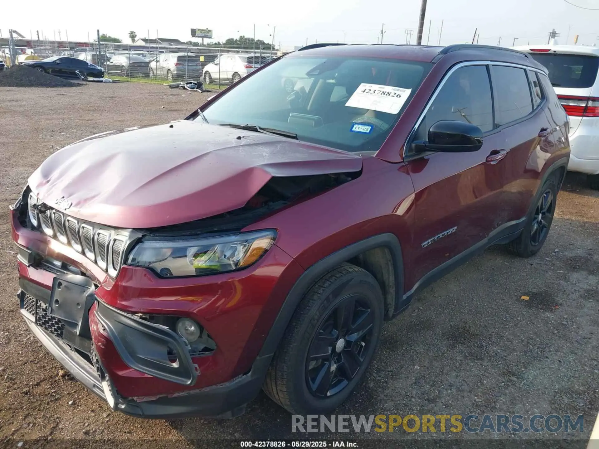 2 fotografías del automóvil dañado 3C4NJCBB9NT109506 JEEP COMPASS 2022
