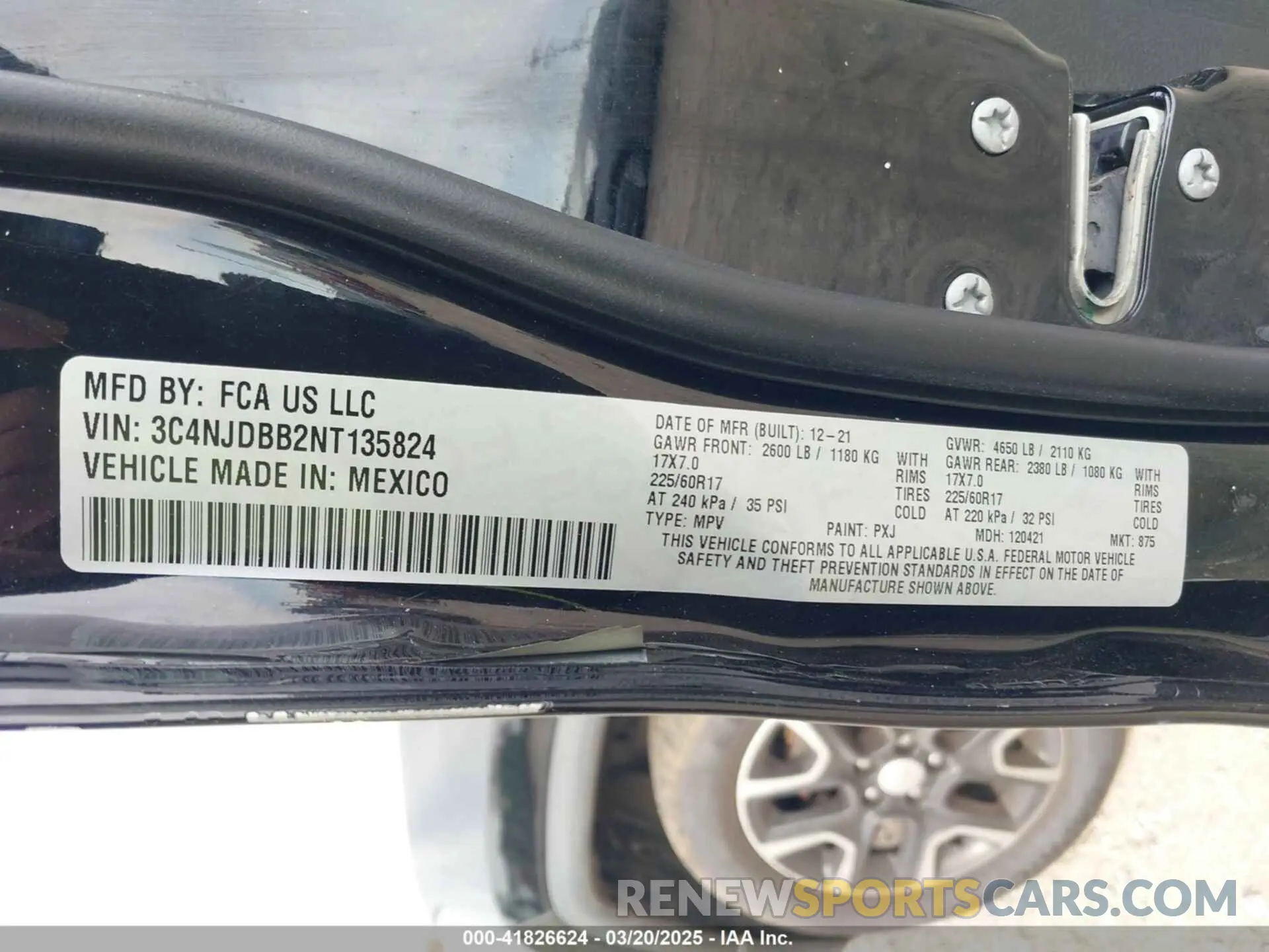 9 fotografías del automóvil dañado 3C4NJDBB2NT135824 JEEP COMPASS 2022