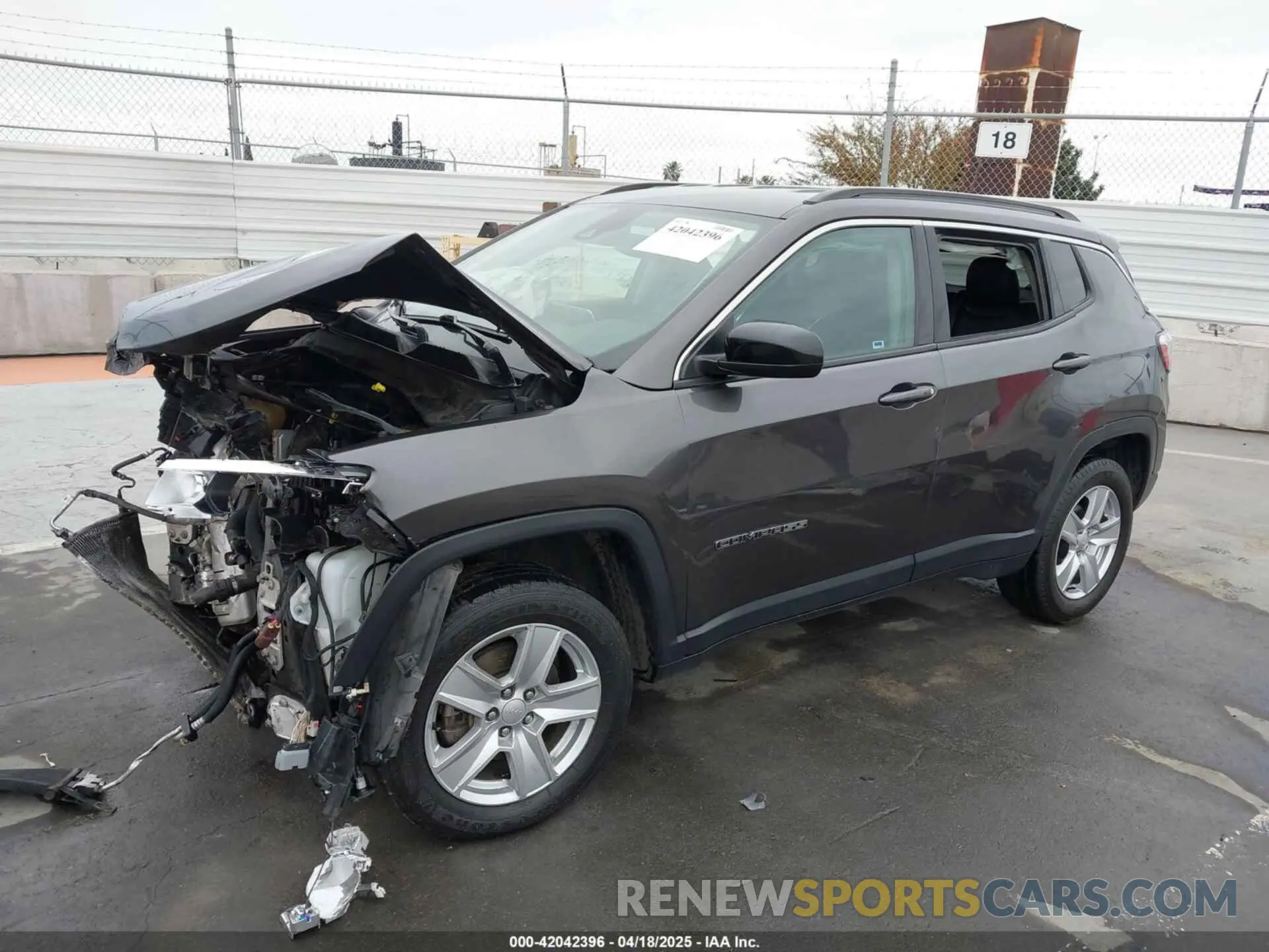 2 fotografías del automóvil dañado 3C4NJDBB2NT176163 JEEP COMPASS 2022