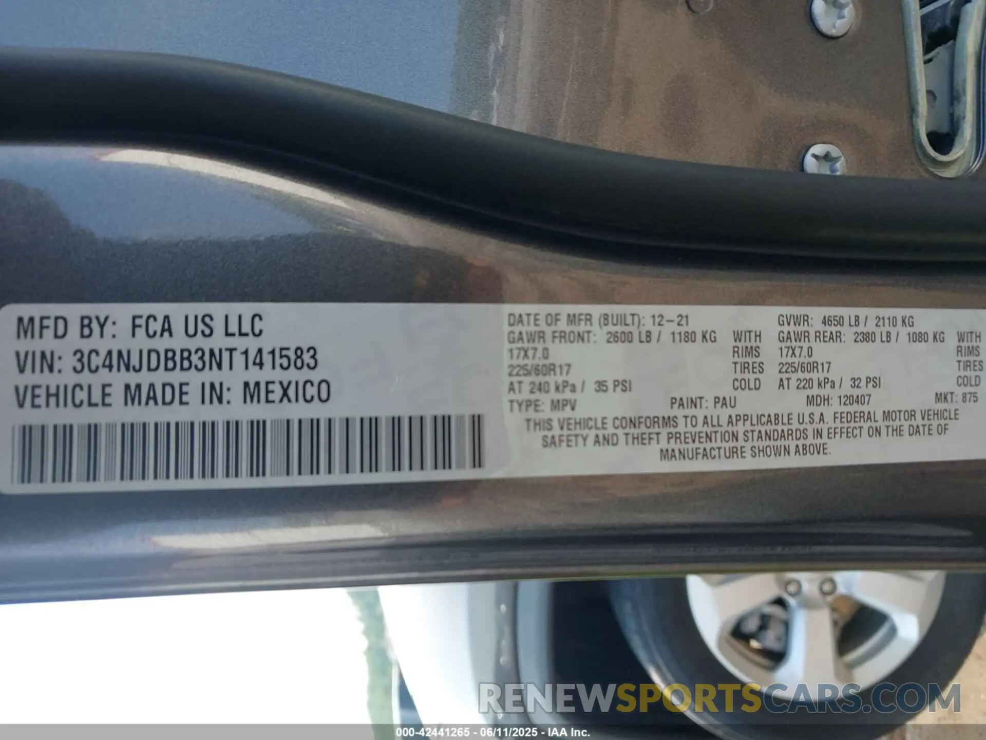 9 fotografías del automóvil dañado 3C4NJDBB3NT141583 JEEP COMPASS 2022