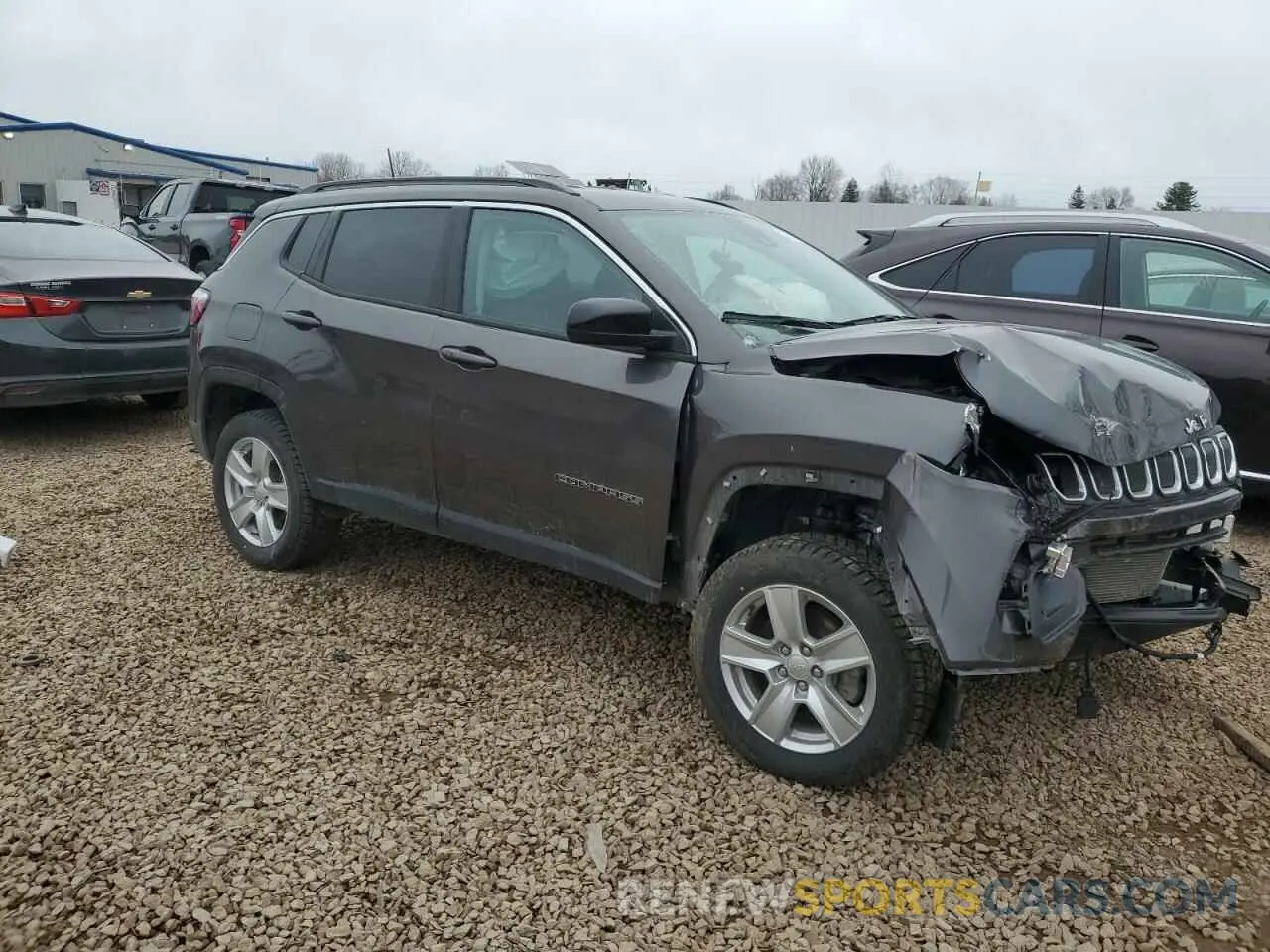 4 fotografías del automóvil dañado 3C4NJDBB5NT104566 JEEP COMPASS 2022