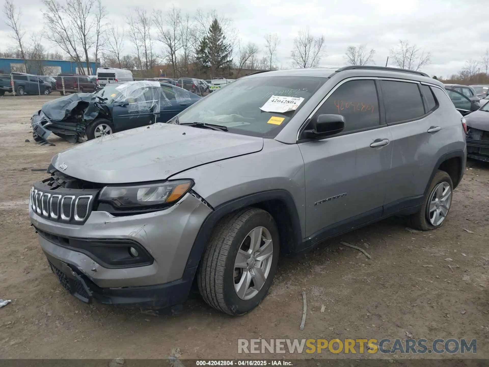 2 fotografías del automóvil dañado 3C4NJDBB5NT216798 JEEP COMPASS 2022
