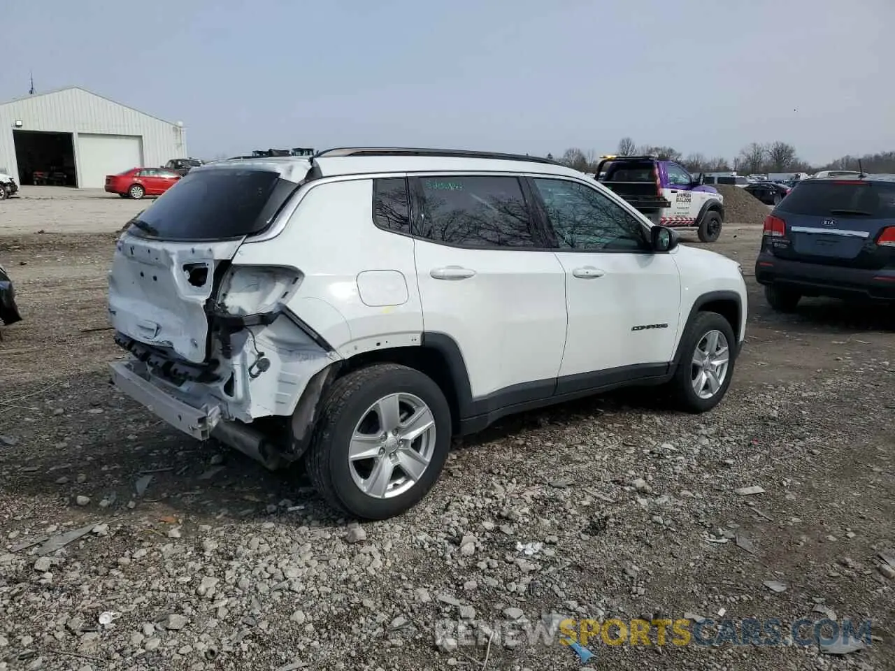 3 fotografías del automóvil dañado 3C4NJDBBXNT210334 JEEP COMPASS 2022