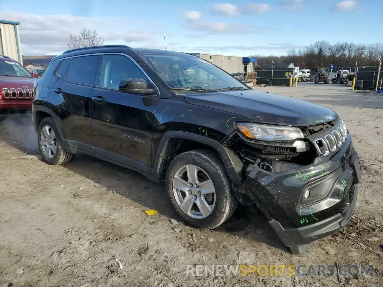 4 fotografías del automóvil dañado 3C4NJDBBXNT230180 JEEP COMPASS 2022