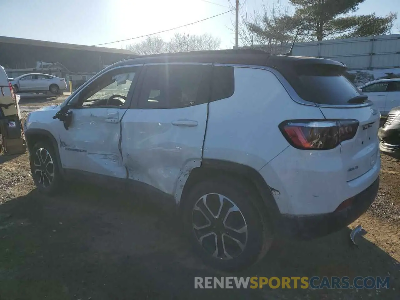 2 fotografías del automóvil dañado 3C4NJDCB0NT180288 JEEP COMPASS 2022