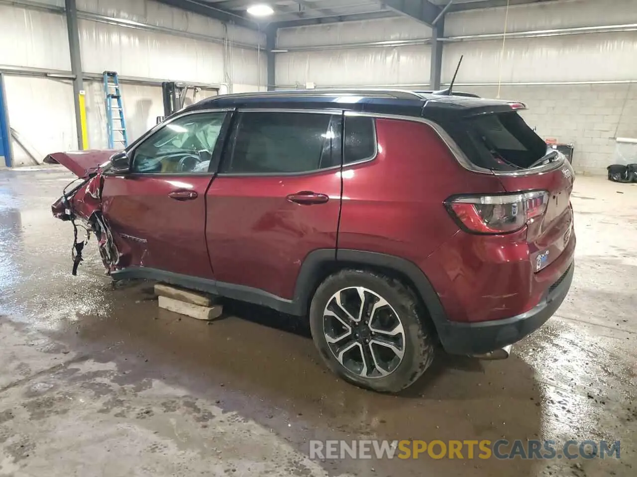 2 fotografías del automóvil dañado 3C4NJDCB0NT180307 JEEP COMPASS 2022