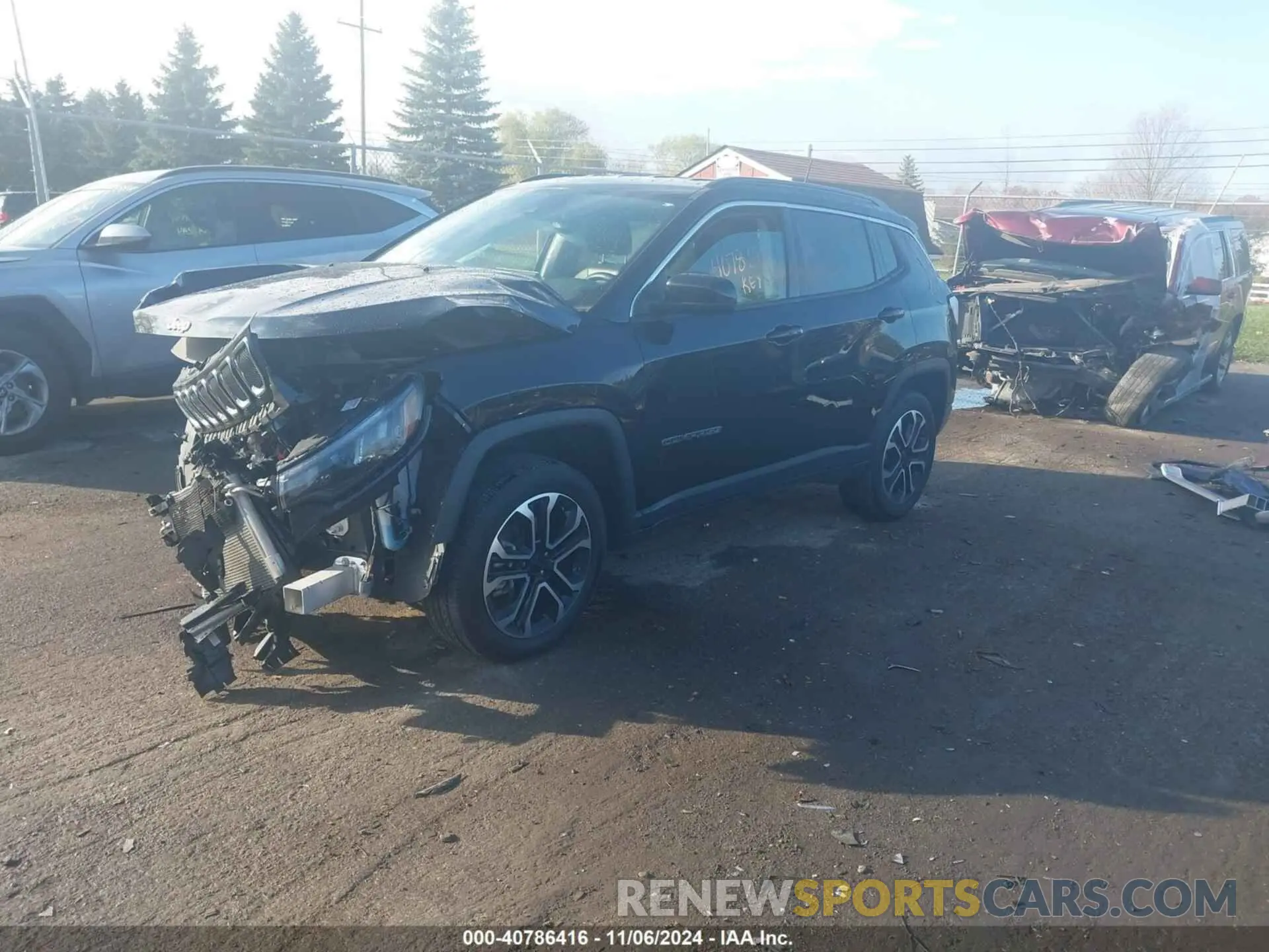 2 fotografías del automóvil dañado 3C4NJDCB0NT197513 JEEP COMPASS 2022