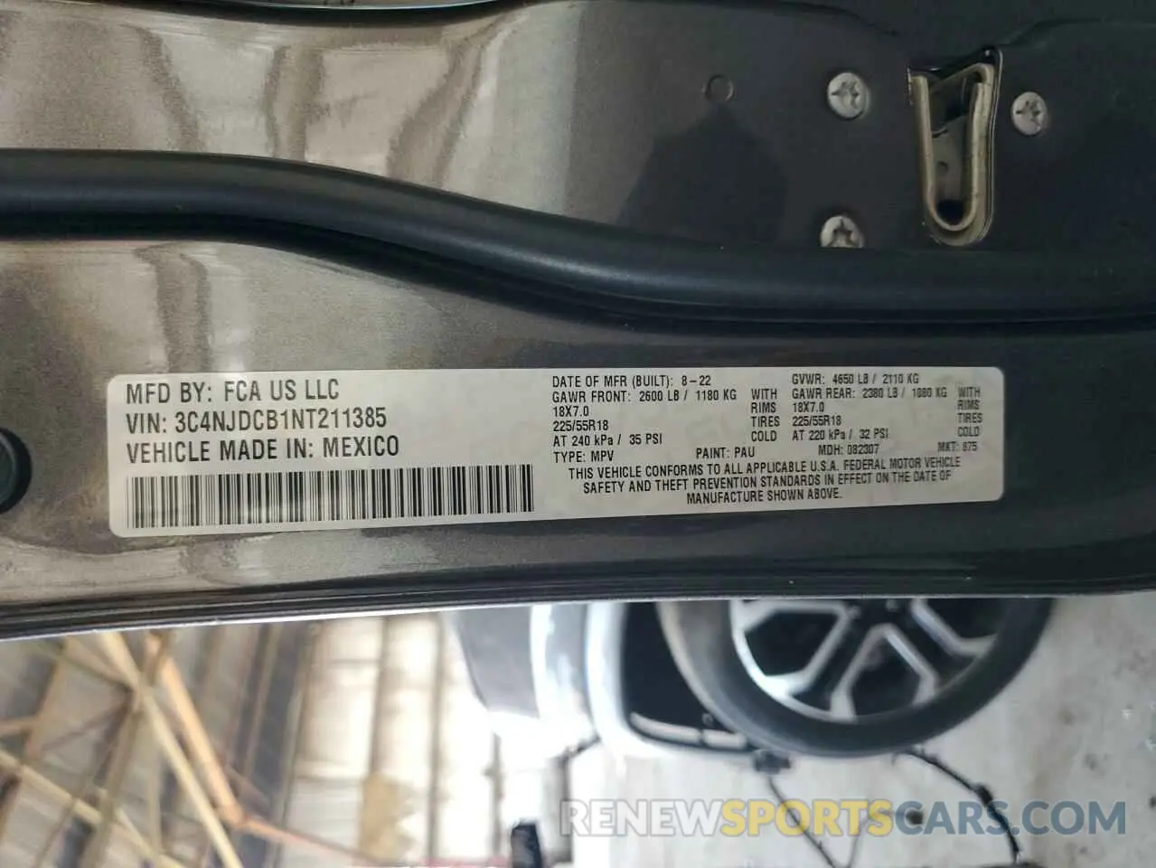 14 fotografías del automóvil dañado 3C4NJDCB1NT211385 JEEP COMPASS 2022