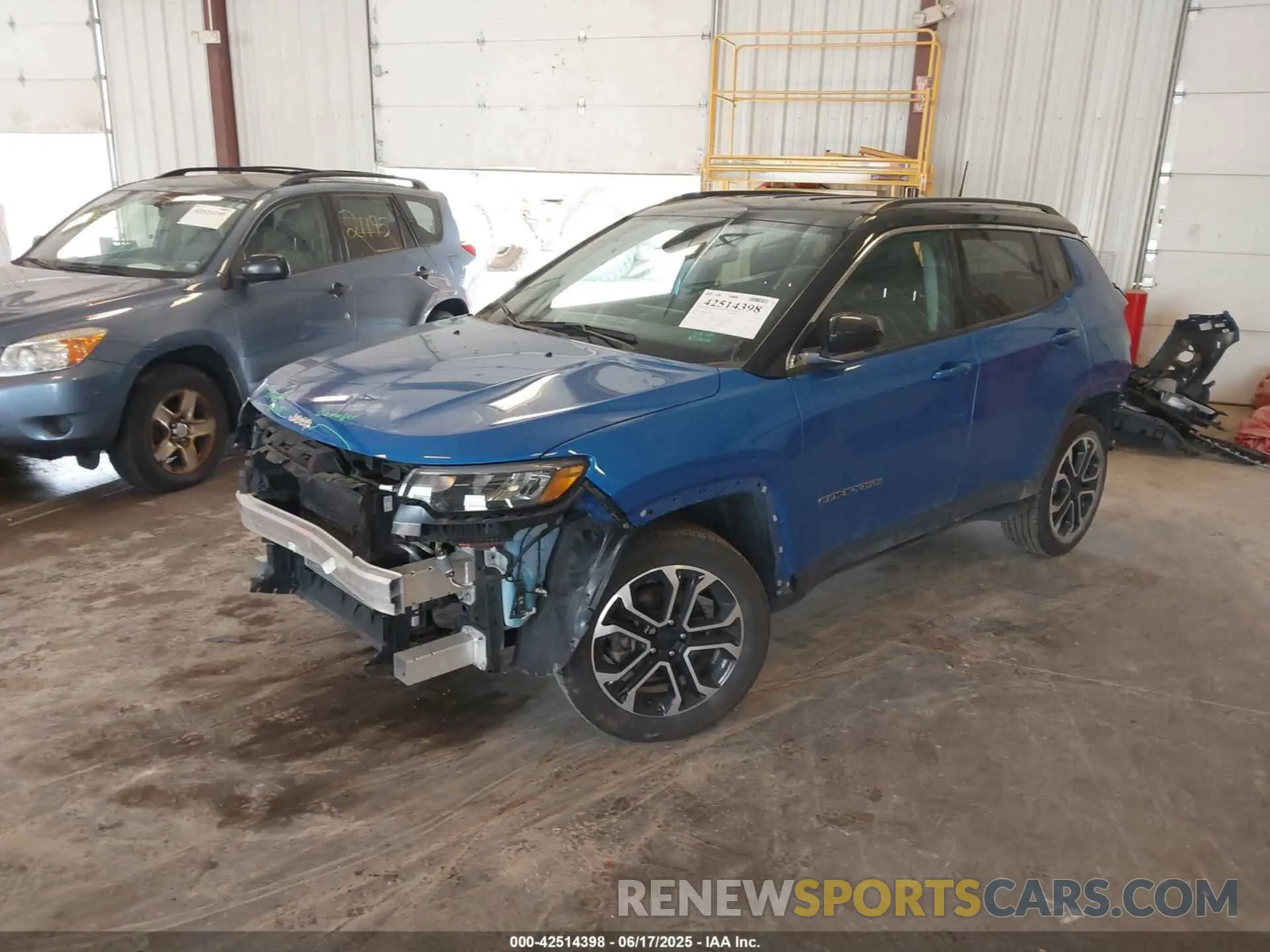 2 fotografías del automóvil dañado 3C4NJDCB4NT171609 JEEP COMPASS 2022