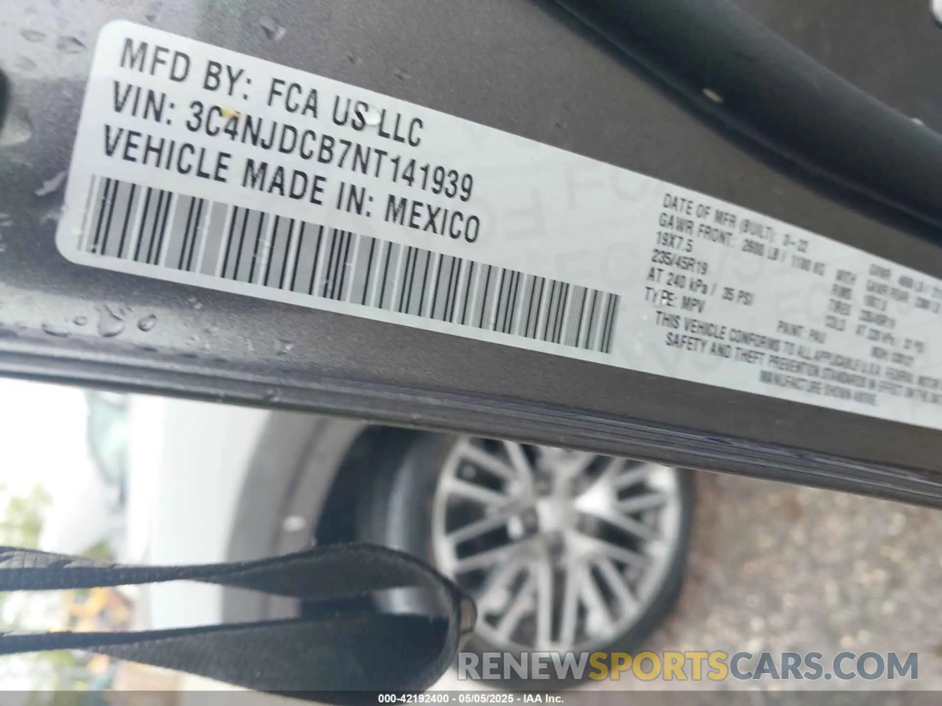 9 fotografías del automóvil dañado 3C4NJDCB7NT141939 JEEP COMPASS 2022