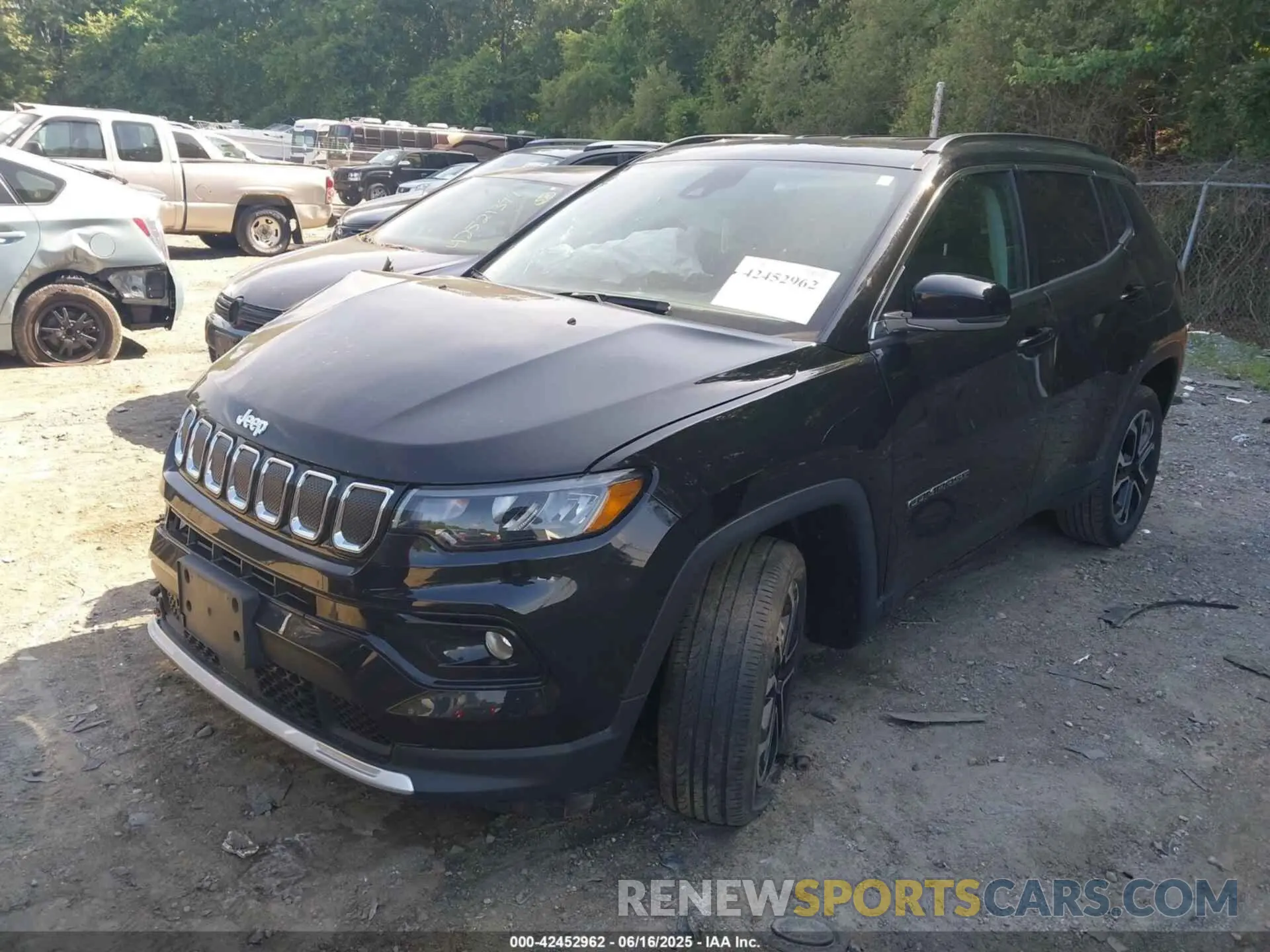 2 fotografías del automóvil dañado 3C4NJDCB7NT189540 JEEP COMPASS 2022