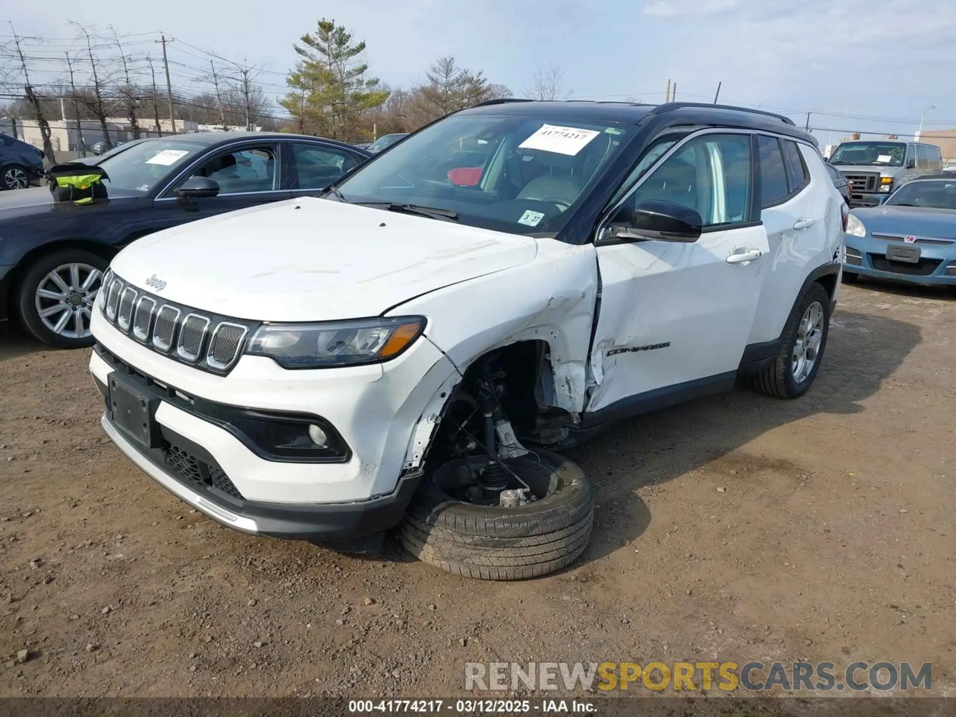 2 fotografías del automóvil dañado 3C4NJDCB9NT130392 JEEP COMPASS 2022