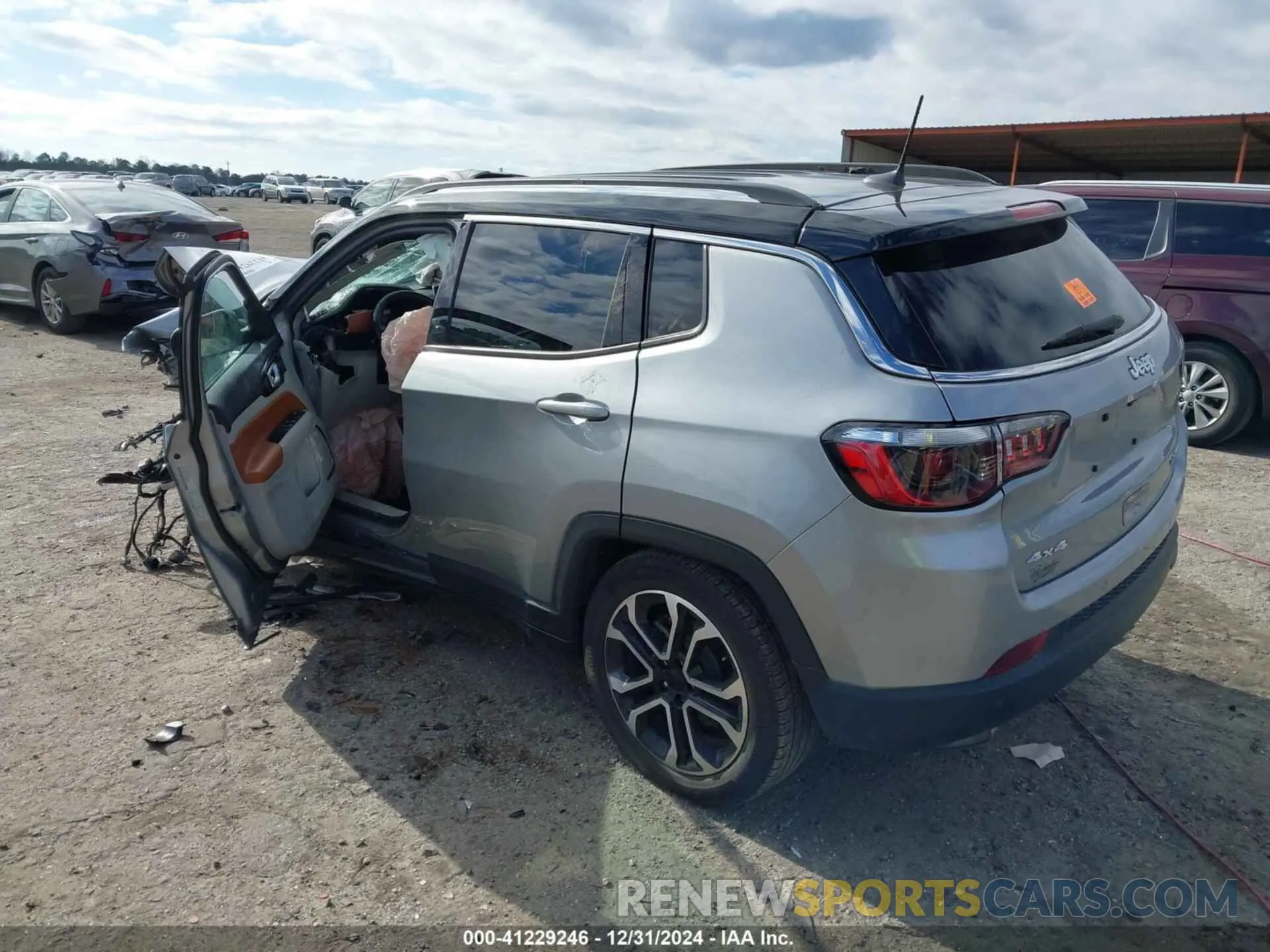 3 fotografías del automóvil dañado 3C4NJDCBXNT158234 JEEP COMPASS 2022