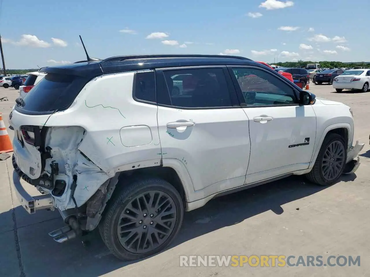 3 fotografías del automóvil dañado 3C4NJDCBXNT185627 JEEP COMPASS 2022