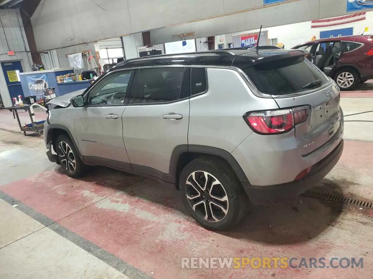2 fotografías del automóvil dañado 3C4NJDCBXNT187331 JEEP COMPASS 2022